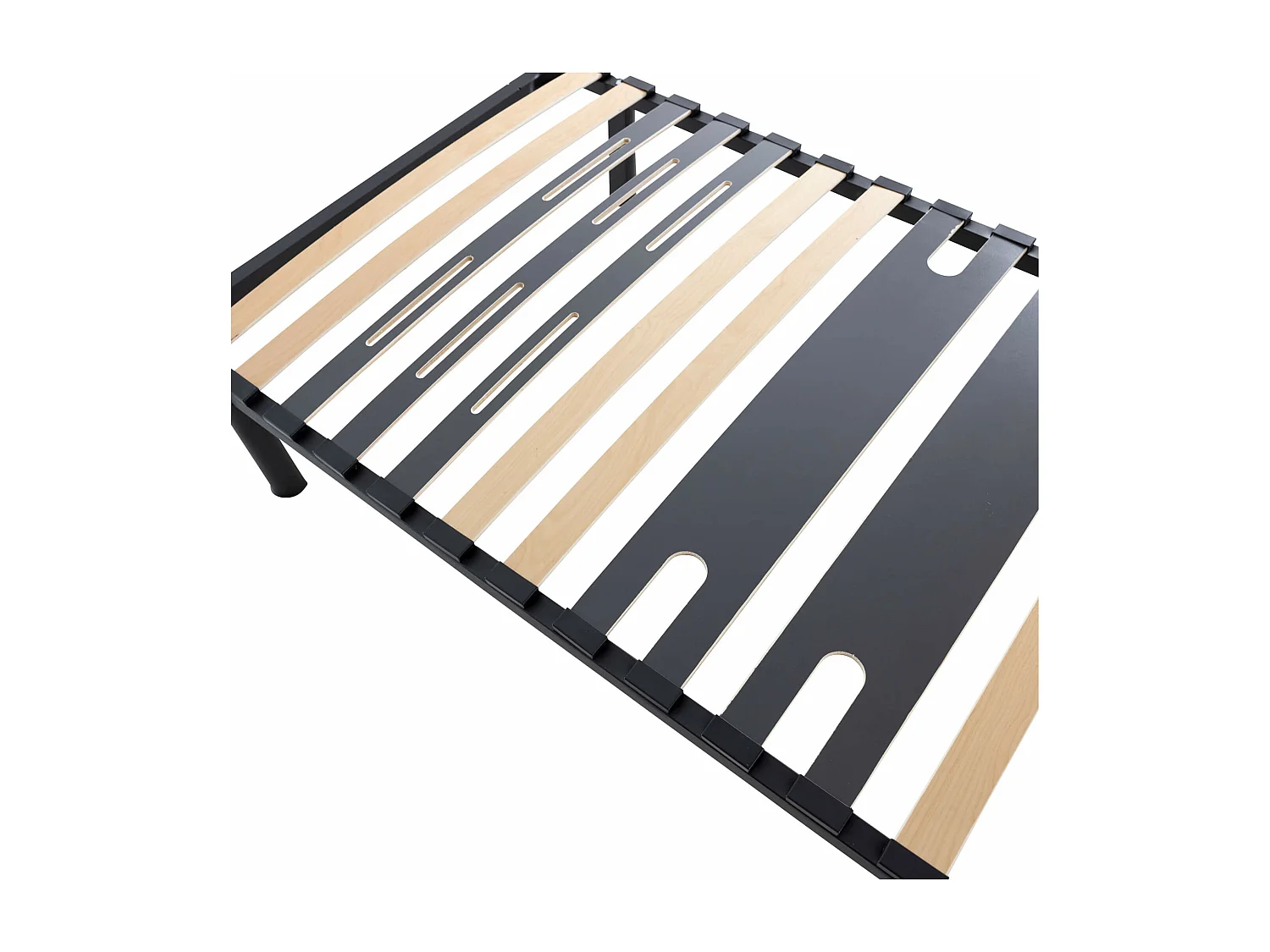 Sommier cadre à lattes métal en kit 5 zones morphologiques - SOMEO 90x190