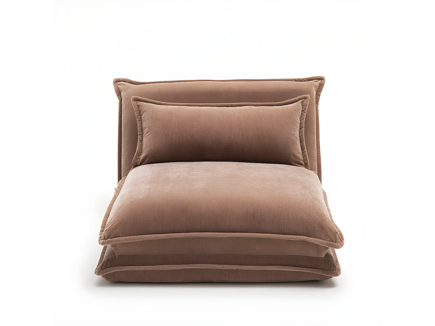 Nala - Chauffeuse convertible 1 personne en tissu chenille - Rose blush