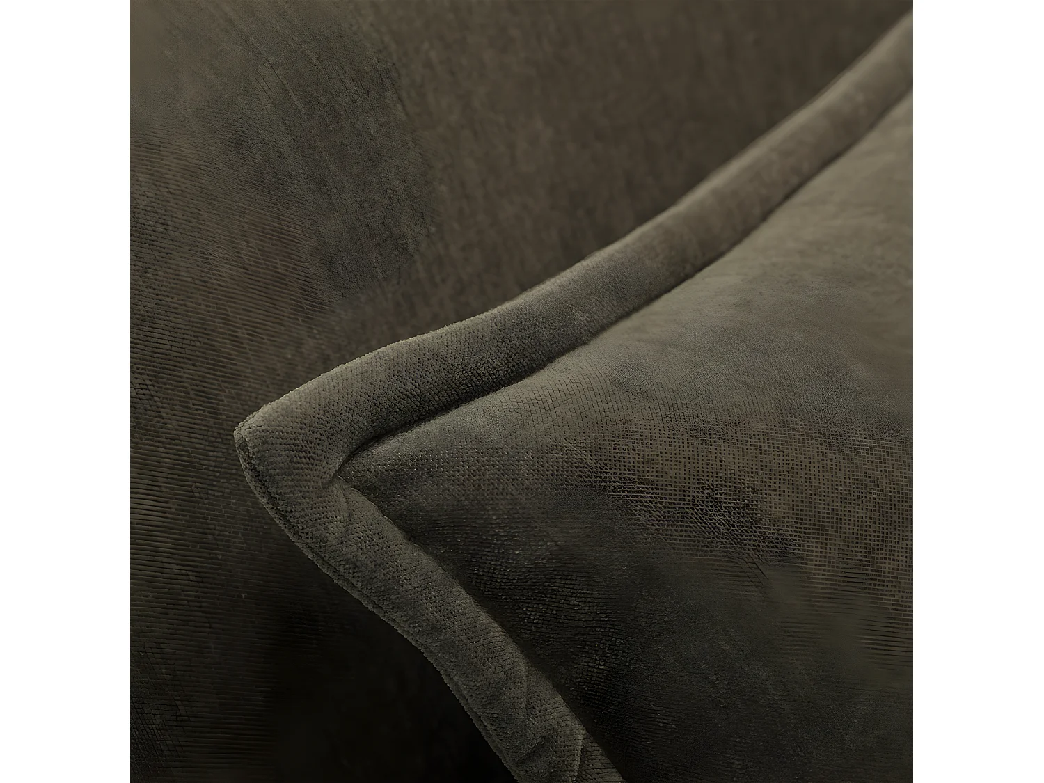 Nala - Chauffeuse convertible 1 personne en tissu chenille - Vert kaki