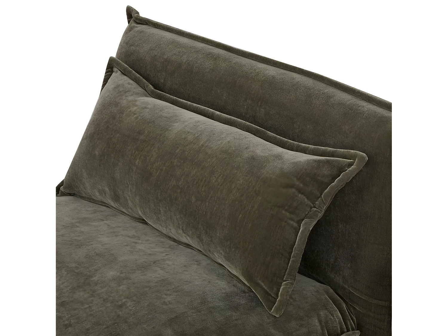 Nala - Chauffeuse convertible 1 personne en tissu chenille - Vert kaki