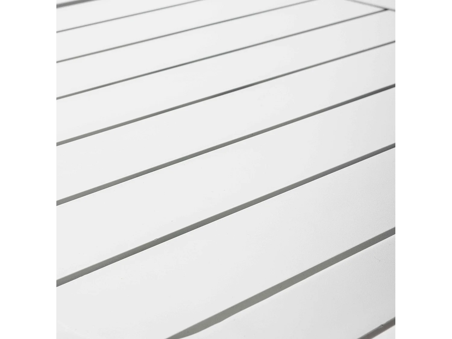 Table haute 60x60 cm inclinable de terrasse en aluminium blanc