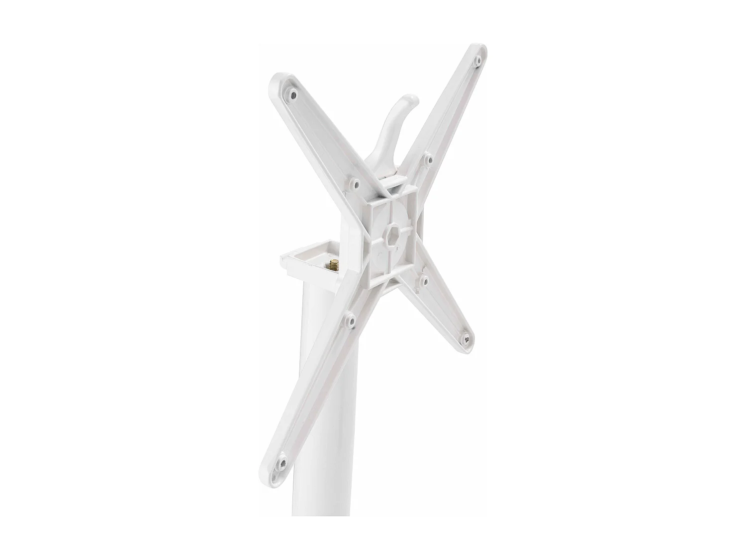 Table haute 60x60 cm inclinable de terrasse en aluminium blanc
