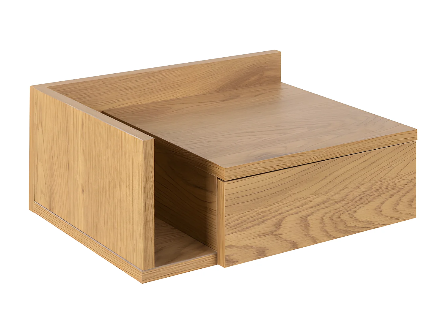Kamichi - Table de chevet murale réversible en bois - Bois clair