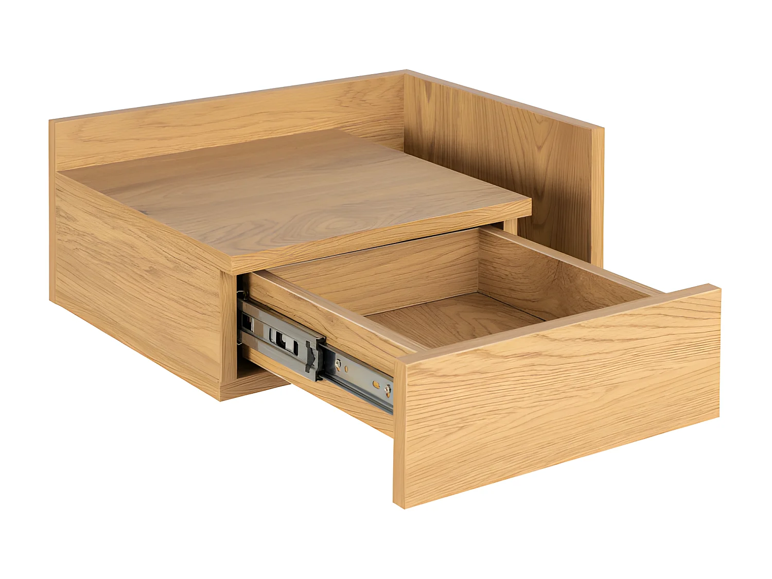 Kamichi - Table de chevet murale réversible en bois - Bois clair