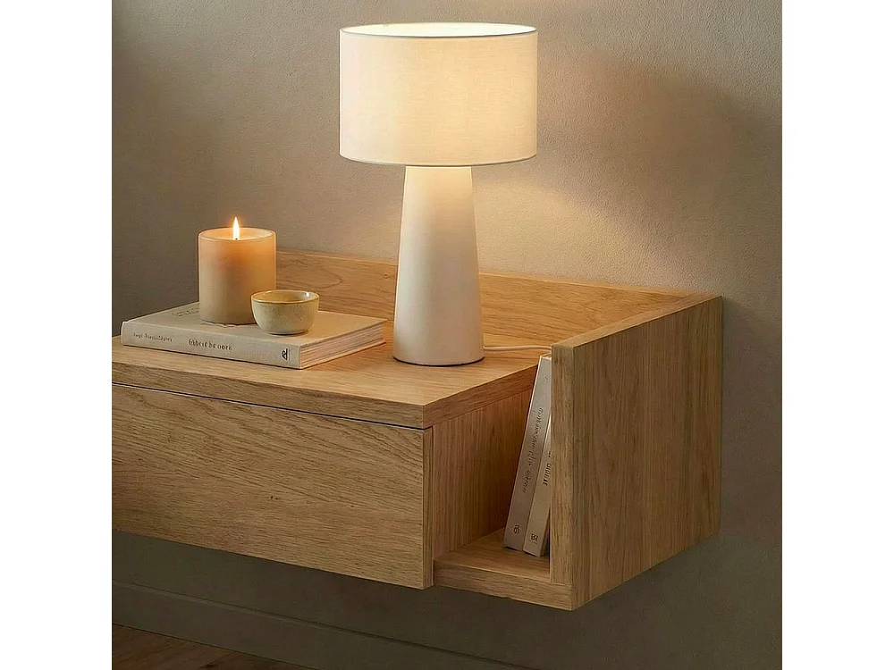 Kamichi - Table de chevet murale réversible en bois - Bois clair