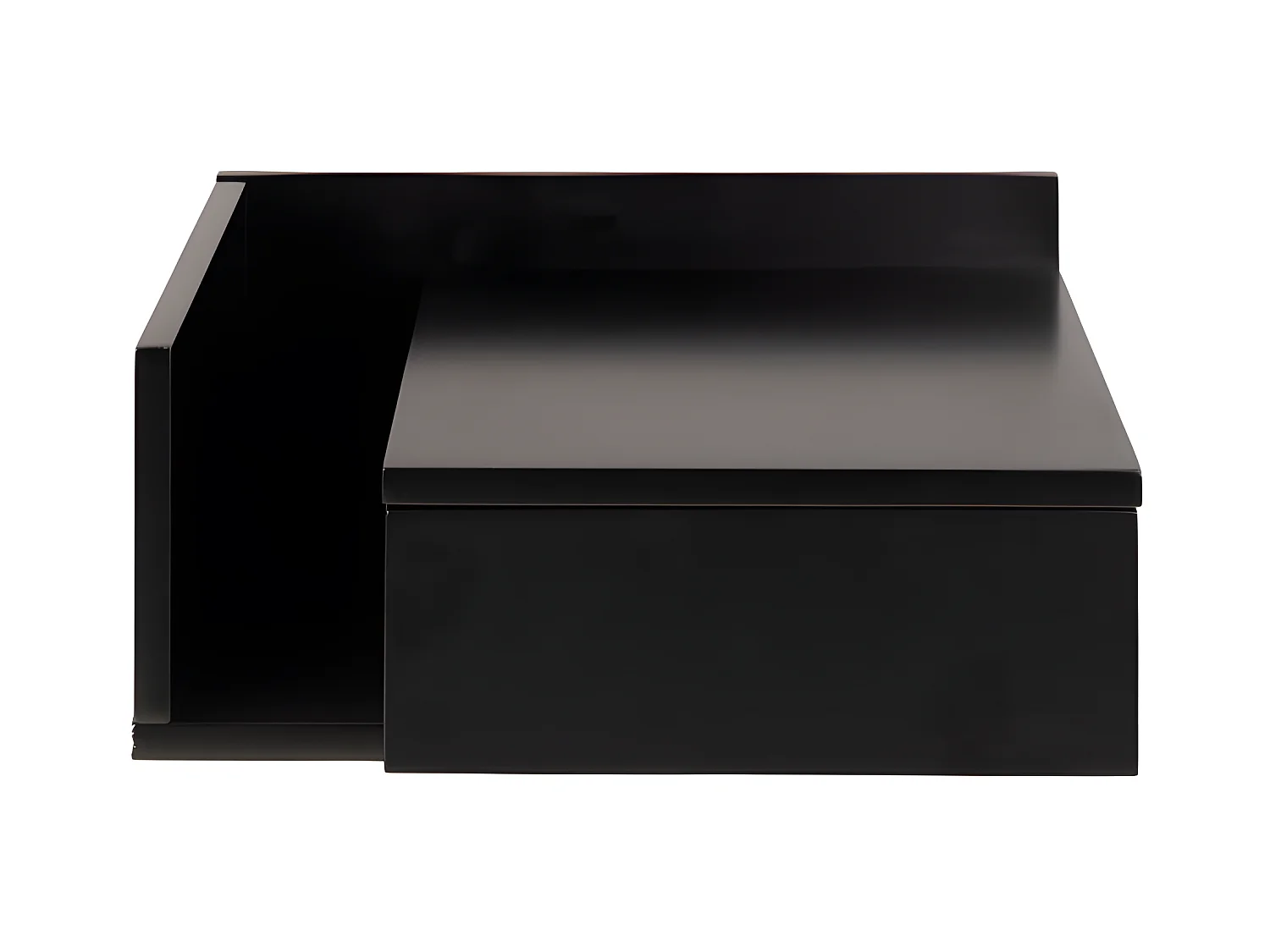 Kamichi - Table de chevet murale réversible en bois - Noir