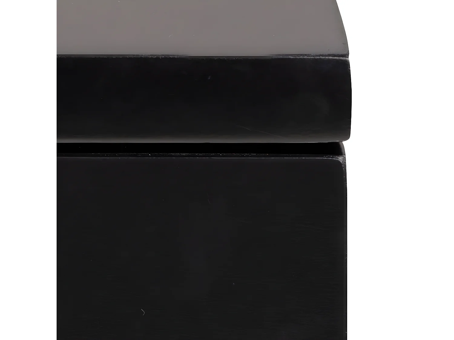 Kamichi - Table de chevet murale réversible en bois - Noir