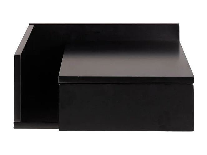 Kamichi - Table de chevet murale réversible en bois - Noir