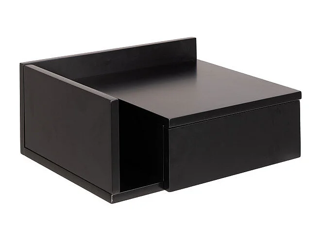 Kamichi - Table de chevet murale réversible en bois - Noir