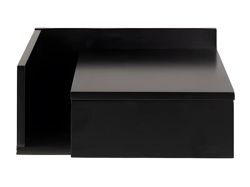 Kamichi - Table de chevet murale réversible en bois - Noir