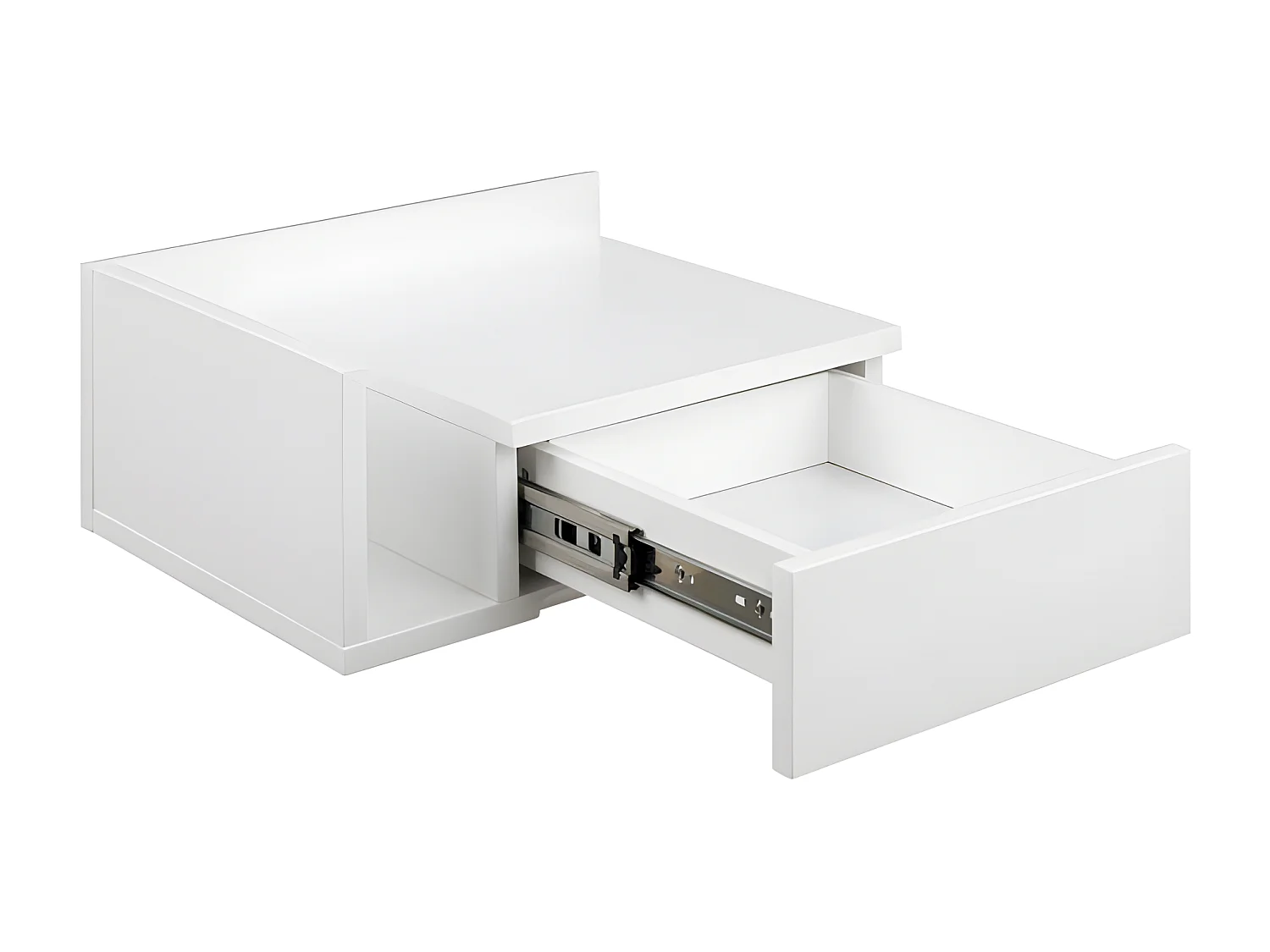 Kamichi - Table de chevet murale réversible en bois - Blanc