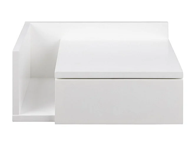 Kamichi - Table de chevet murale réversible en bois - Blanc