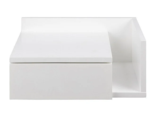 Kamichi - Table de chevet murale réversible en bois - Blanc