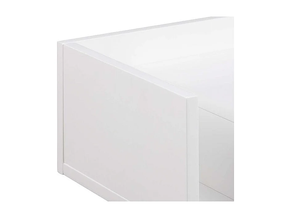 Kamichi - Table de chevet murale réversible en bois - Blanc