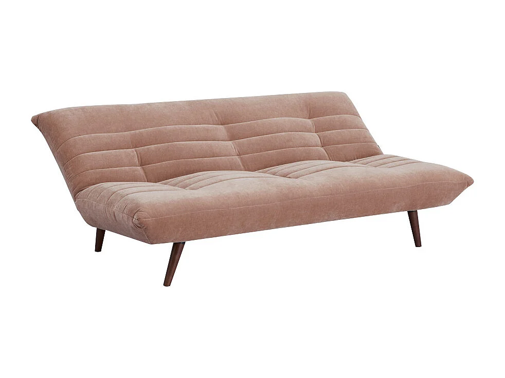 Tommy - Canapé convertible 3 places en tissu chenille - Rose blush