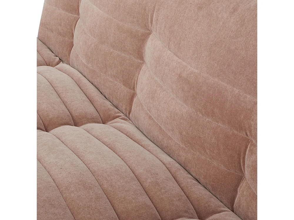 Tommy - Canapé convertible 3 places en tissu chenille - Rose blush