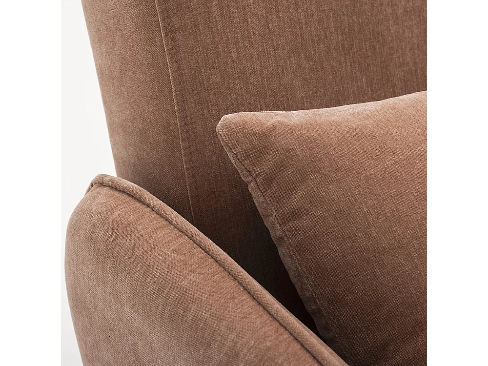 Monica - Canapé convertible 2 places en tissu chenille L140cm - Rose blush