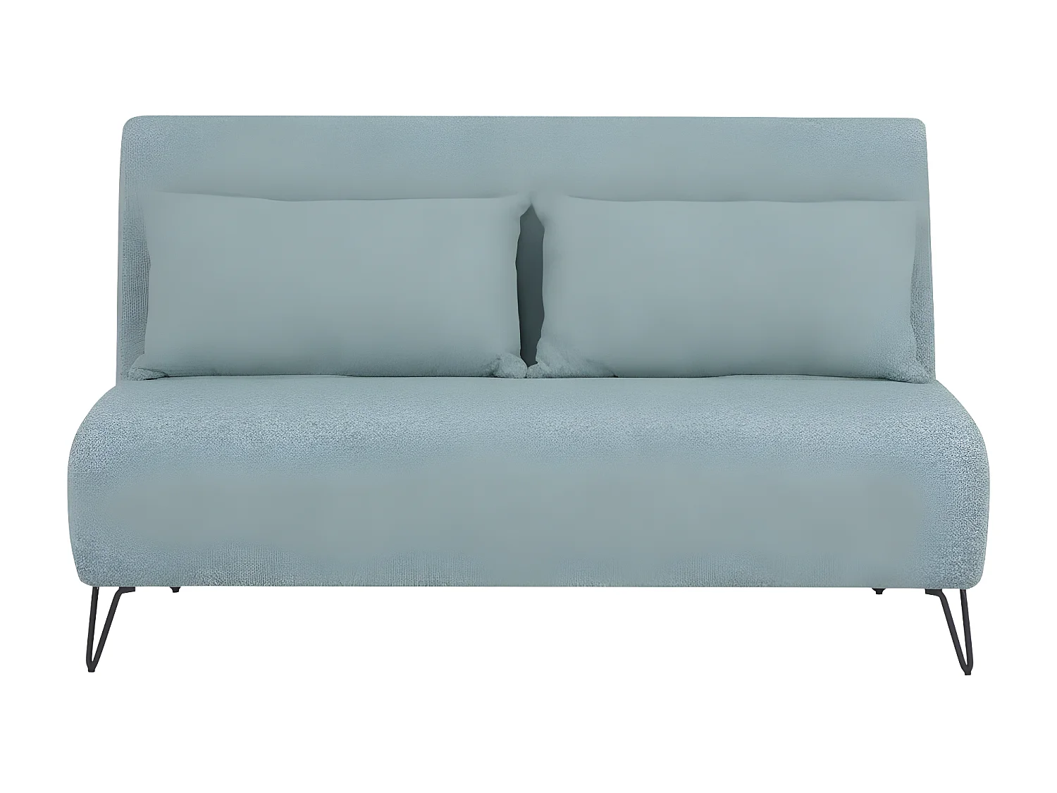 Joe harper - Canapé convertible 2 places en tissu bouclette - Bleu aqua