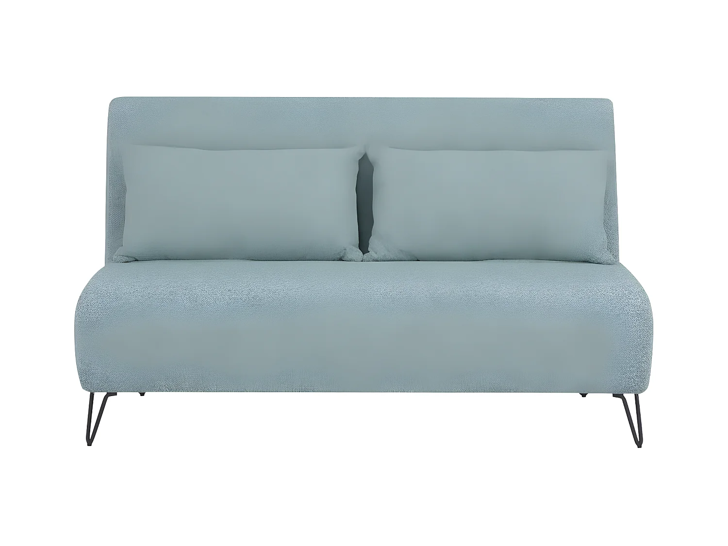 Joe harper - Canapé convertible 2 places en tissu bouclette - Bleu aqua