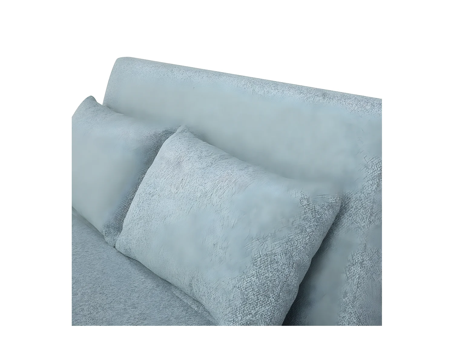 Joe harper - Canapé convertible 2 places en tissu bouclette - Bleu aqua