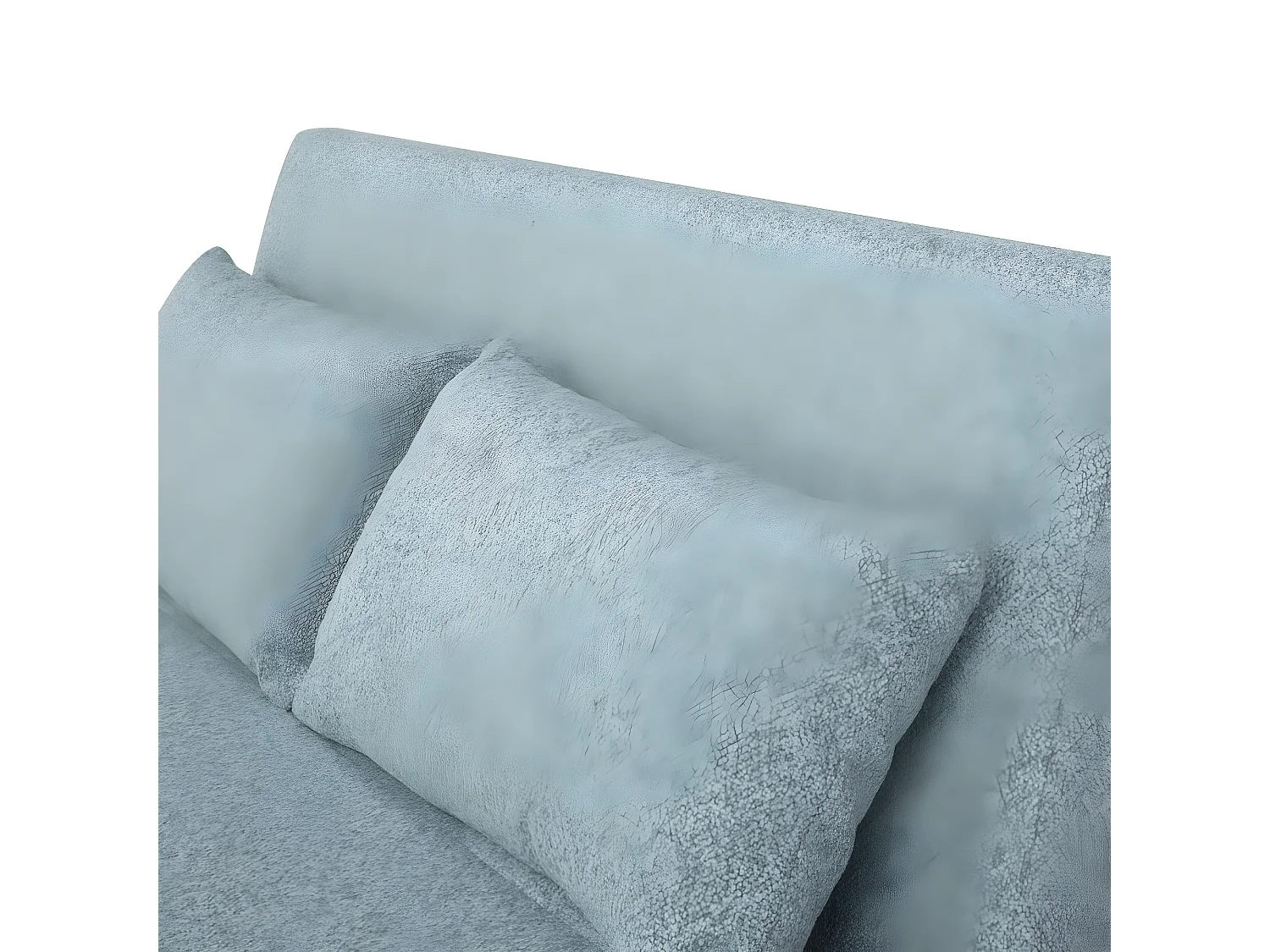 Joe harper - Canapé convertible 2 places en tissu bouclette - Bleu aqua