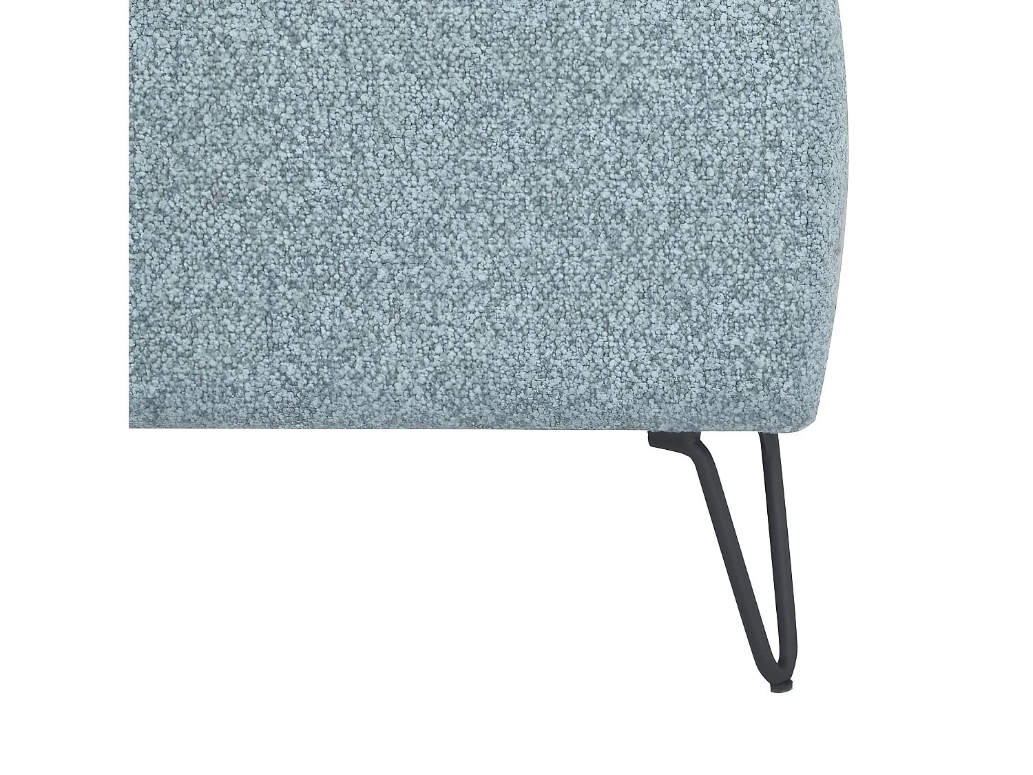 Joe harper - Canapé convertible 2 places en tissu bouclette - Bleu aqua