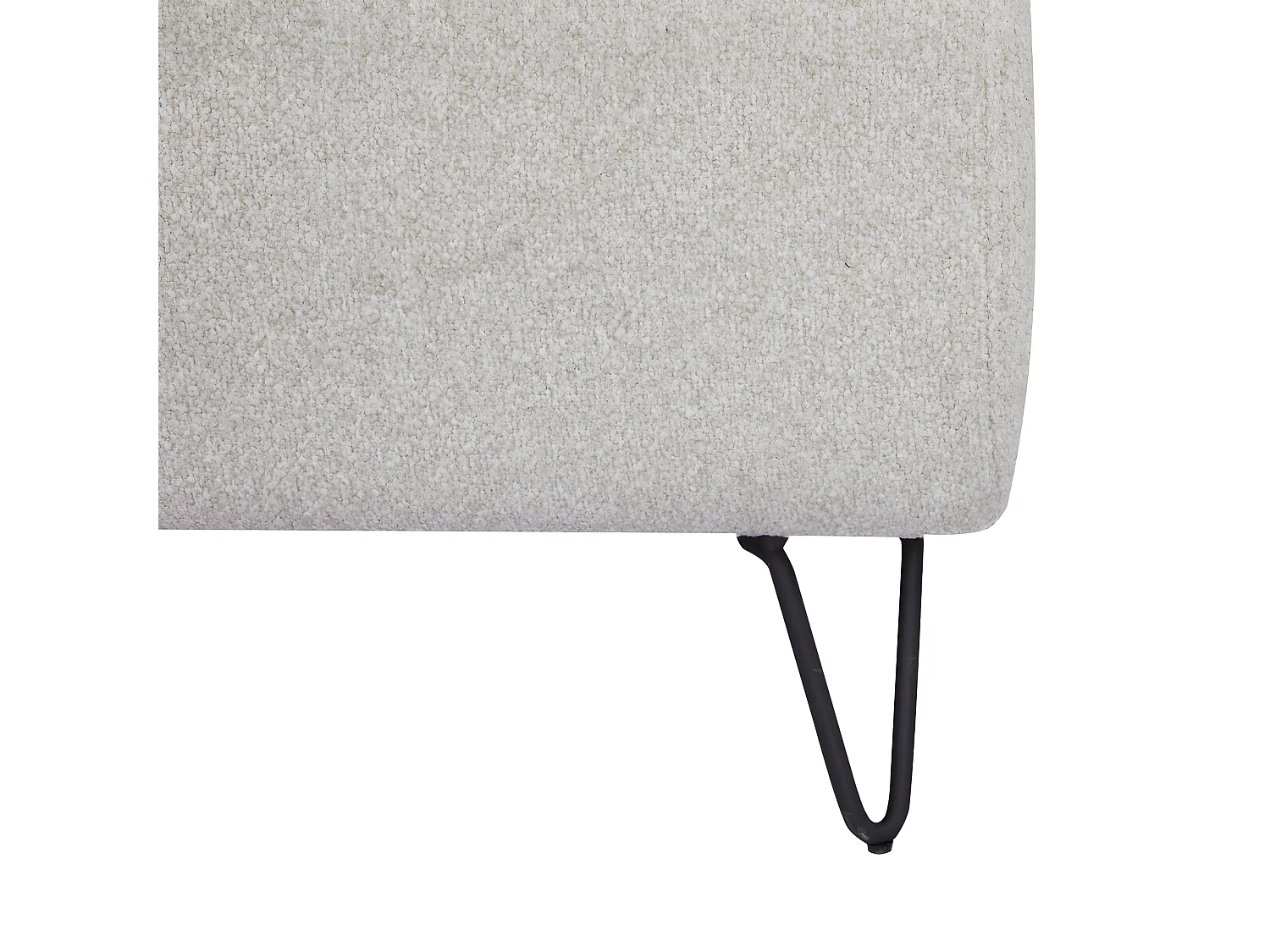 Joe harper - Canapé convertible 2 places en tissu bouclette - Écru