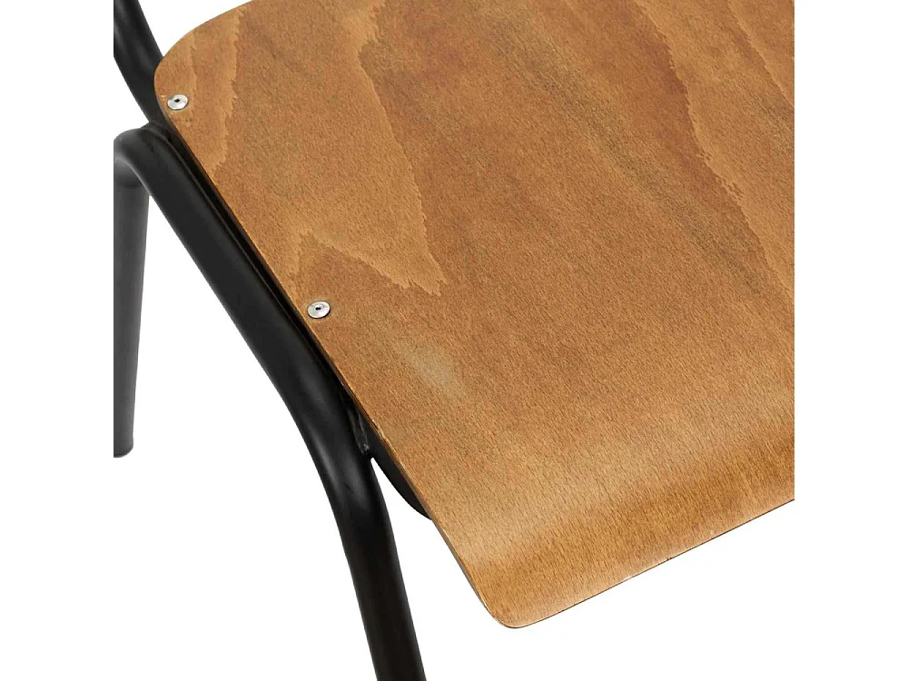 Chaise écolier en bois (Lot de 2)