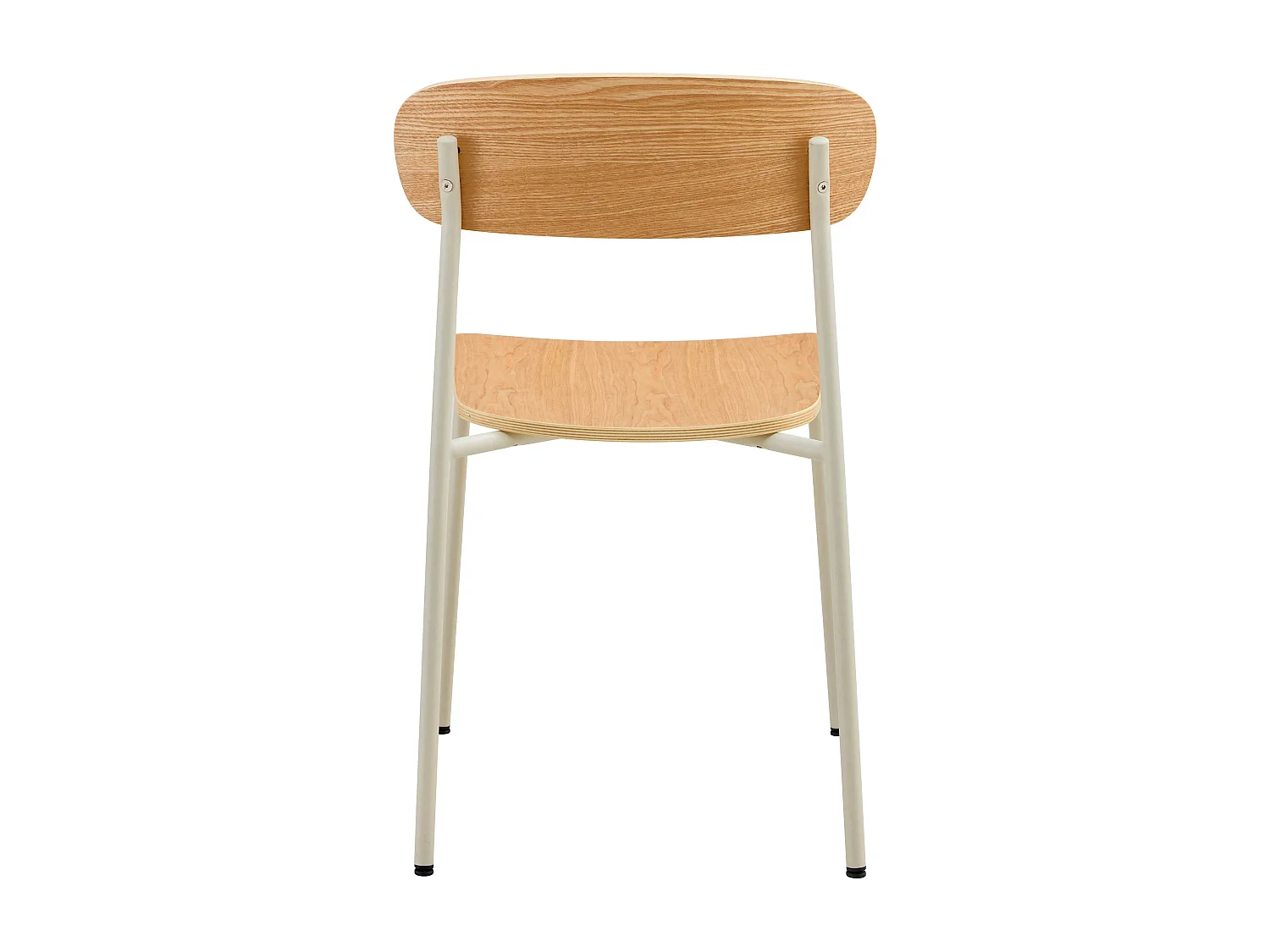 Lot de 2 chaises en bois beige