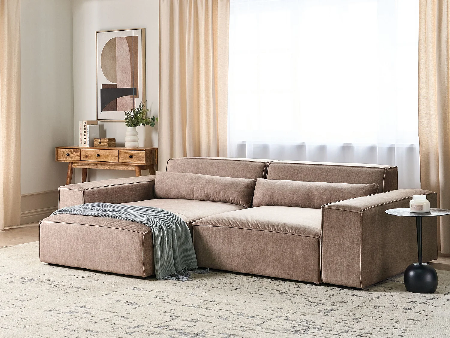 HELLNAR Tessuto Marrone chiaro 2 posti Lato destro