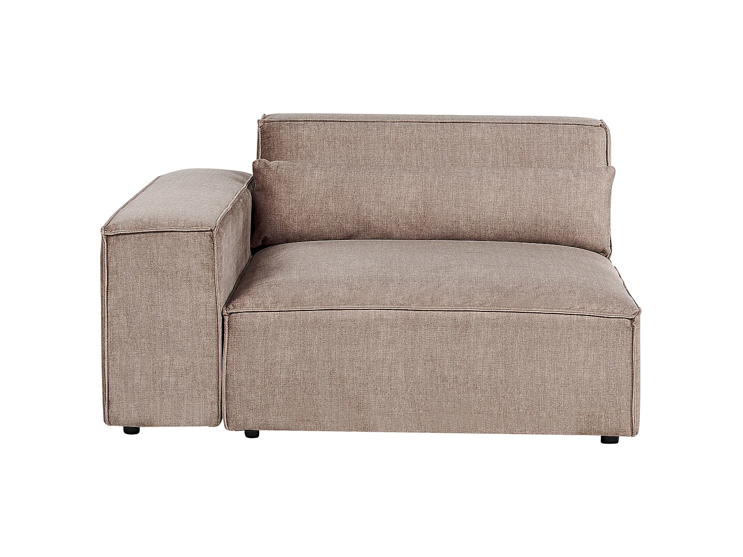 Modul Ecksofa HELLNAR Stoff Hellbraun 2-Sitzer linksseitig