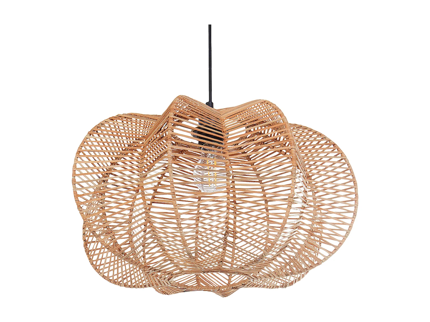 Lampe suspension KIBI Rotin Naturel