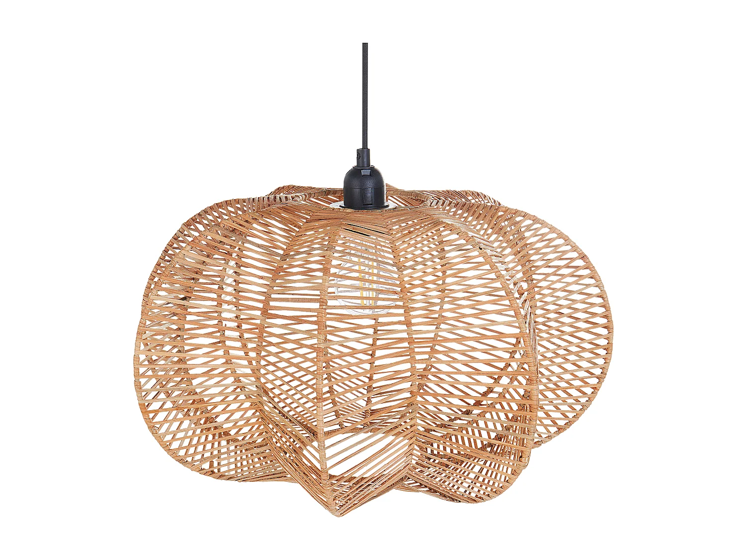 Lampe suspension KIBI Rotin Naturel