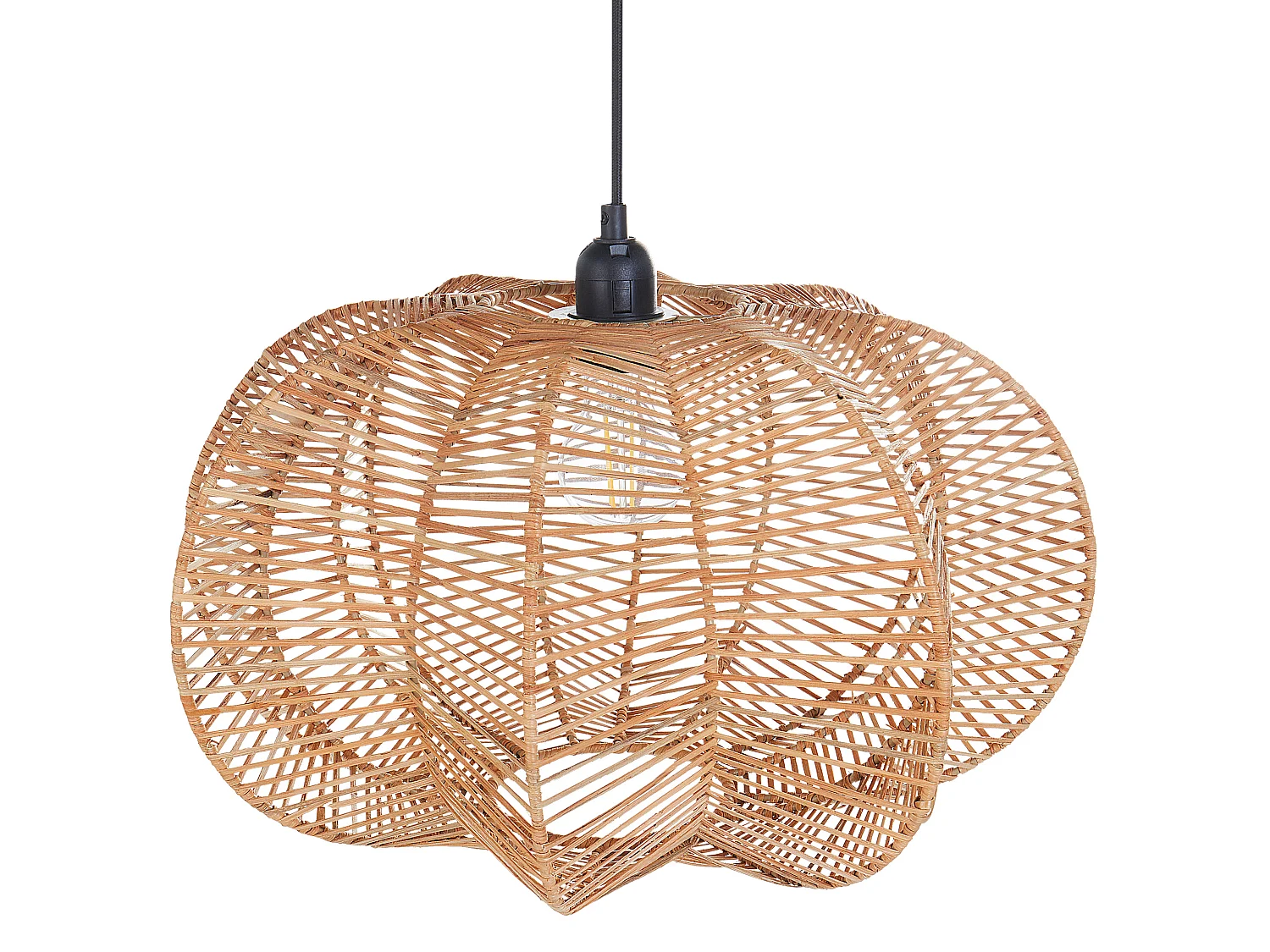 Lampe suspension KIBI Rotin Naturel