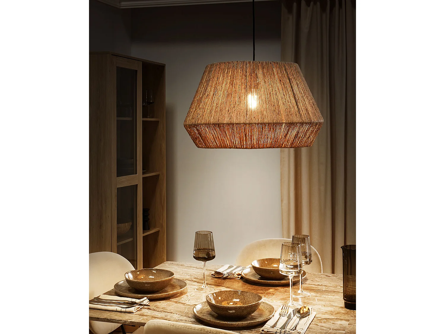 Lampe suspension BIRAU Jute Naturel