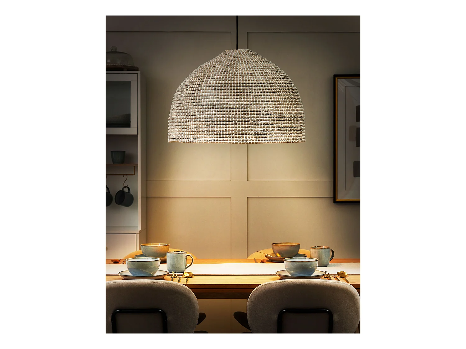 Lampe suspension PEPAKAN Osier Naturel