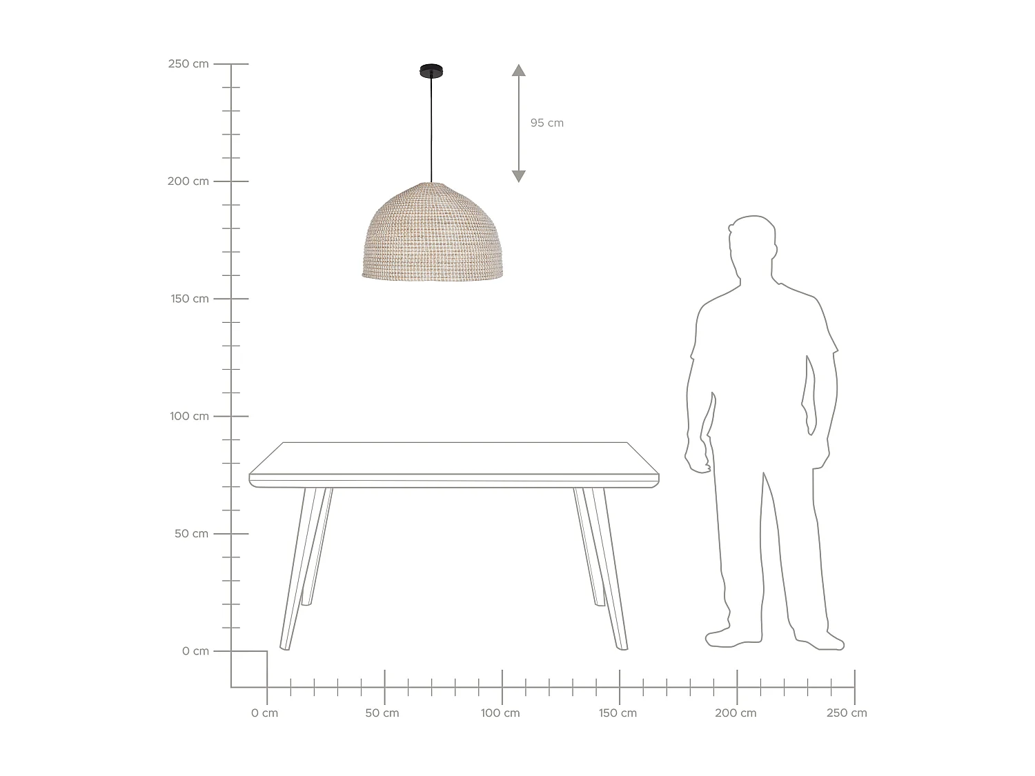 Hanglamp PEPAKAN Wicker Natuurlijk