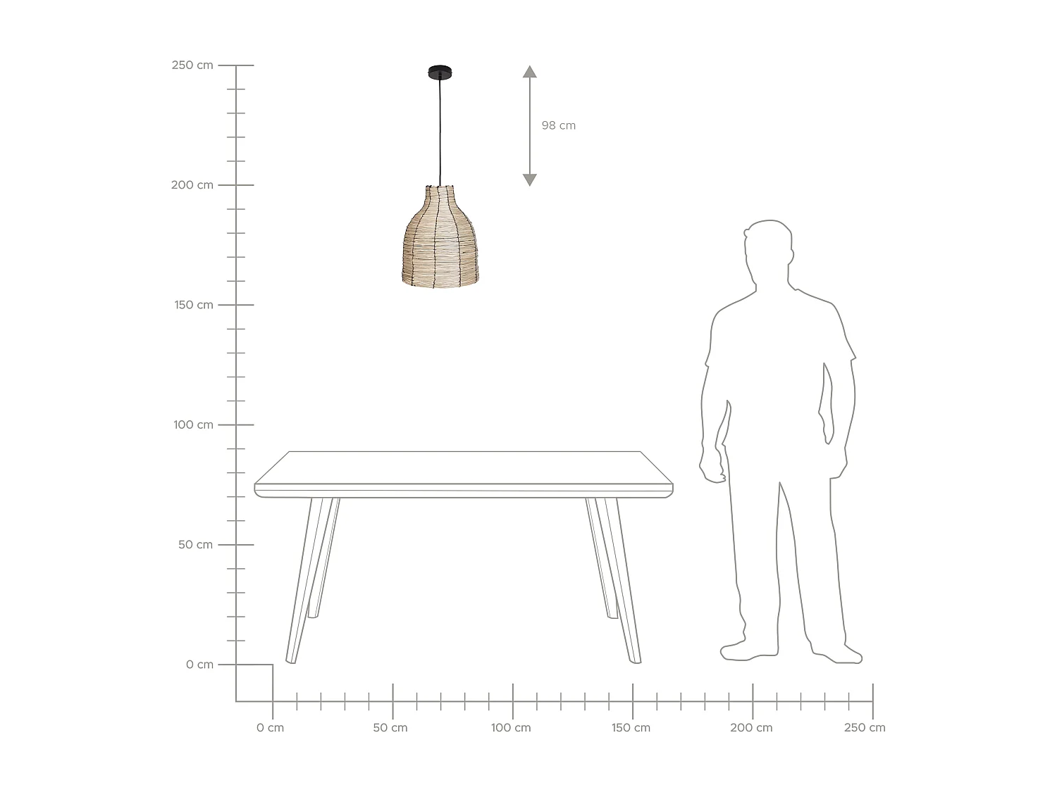 Hanglamp KELAKAS Wicker Natuurlijk