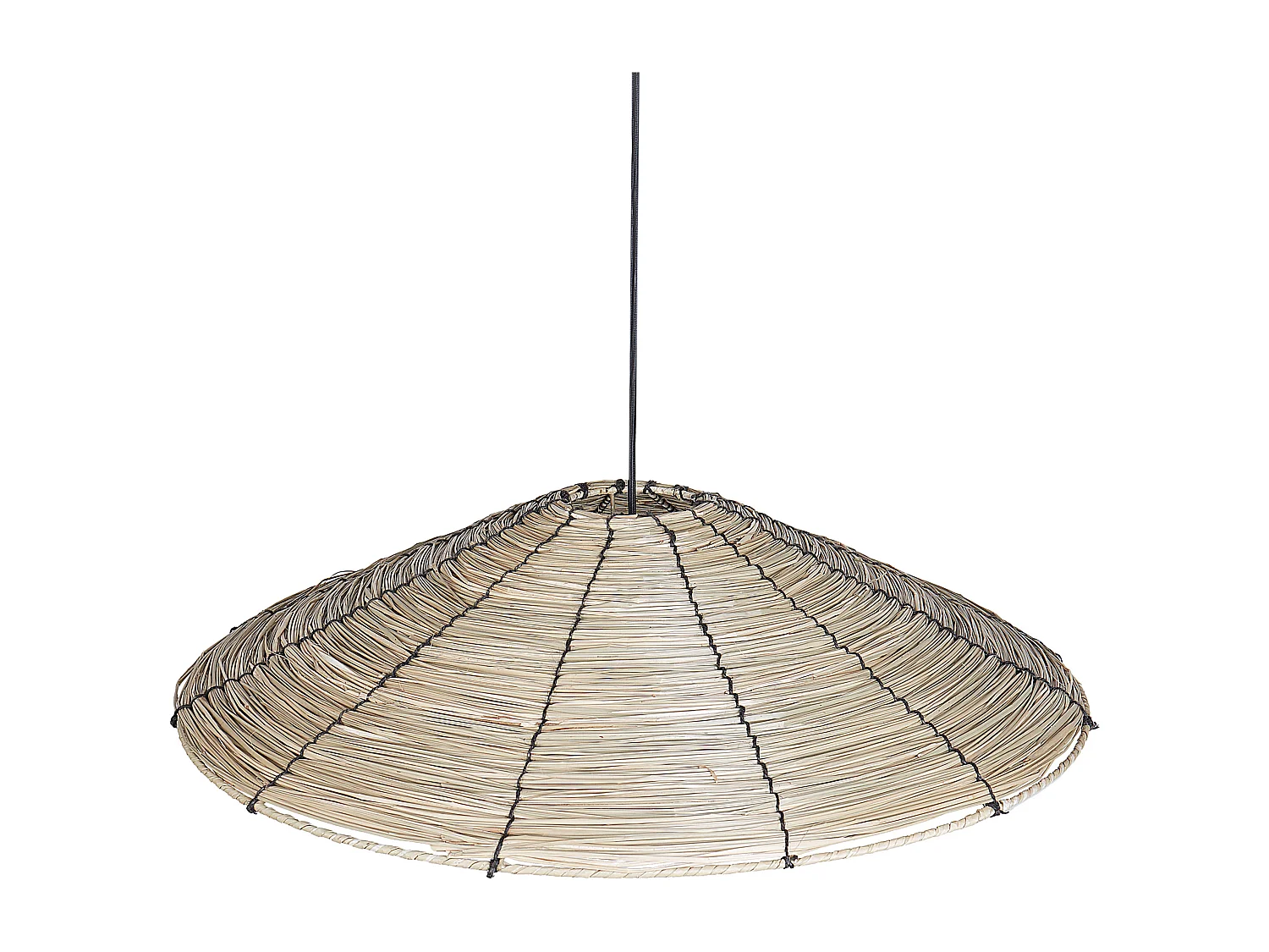 Lampe suspension LUAGAN Osier Naturel