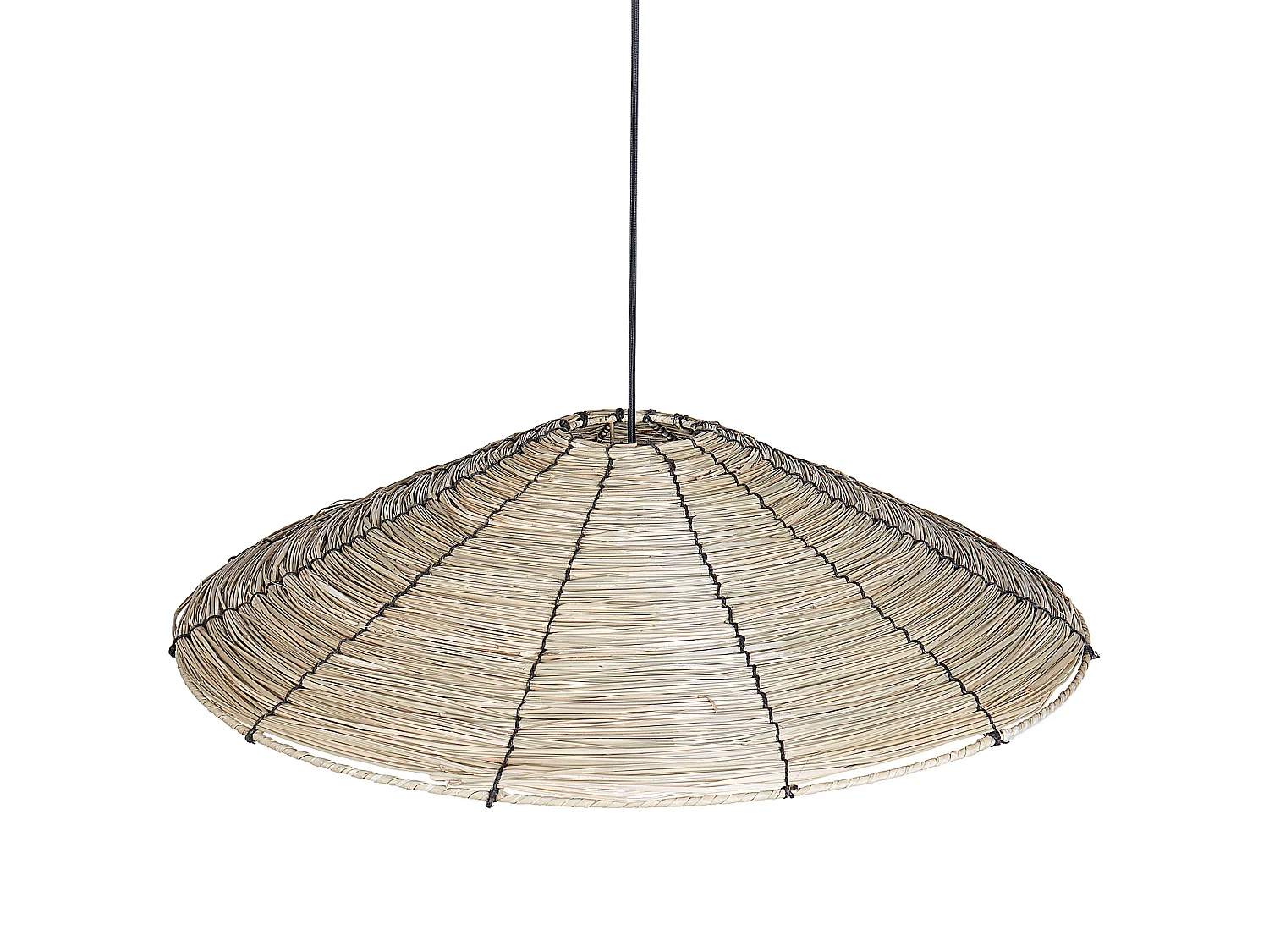 Lampe suspension LUAGAN Osier Naturel
