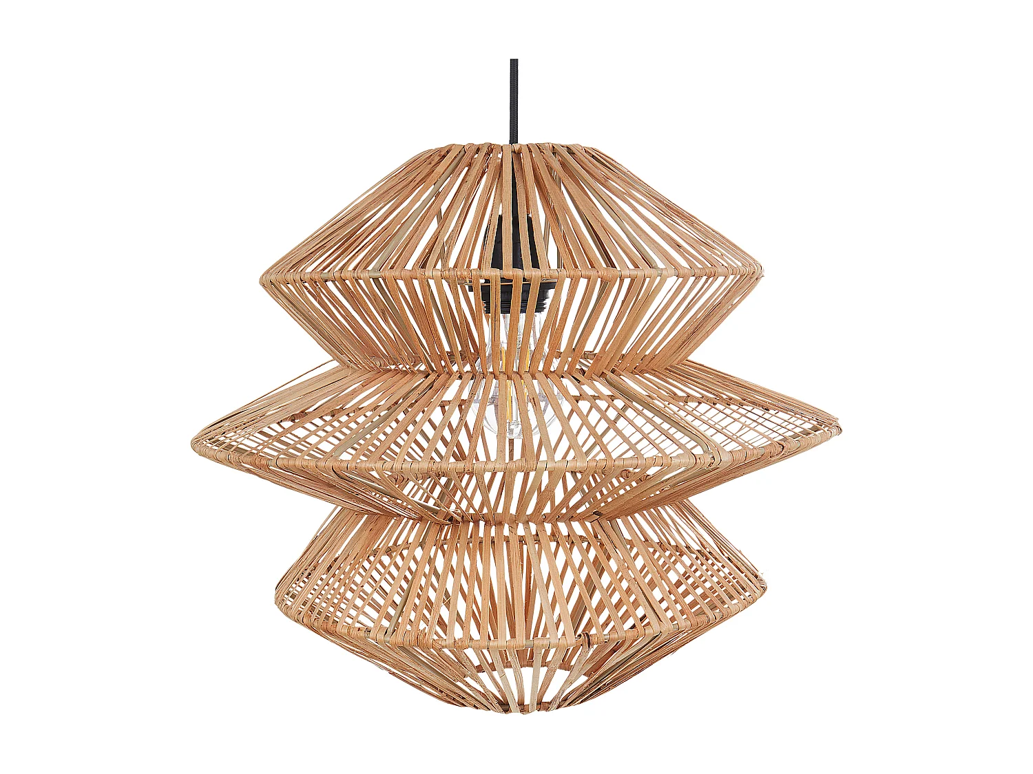 Hängelampe aus Rattan natürlich Boho Stil modern Anduki