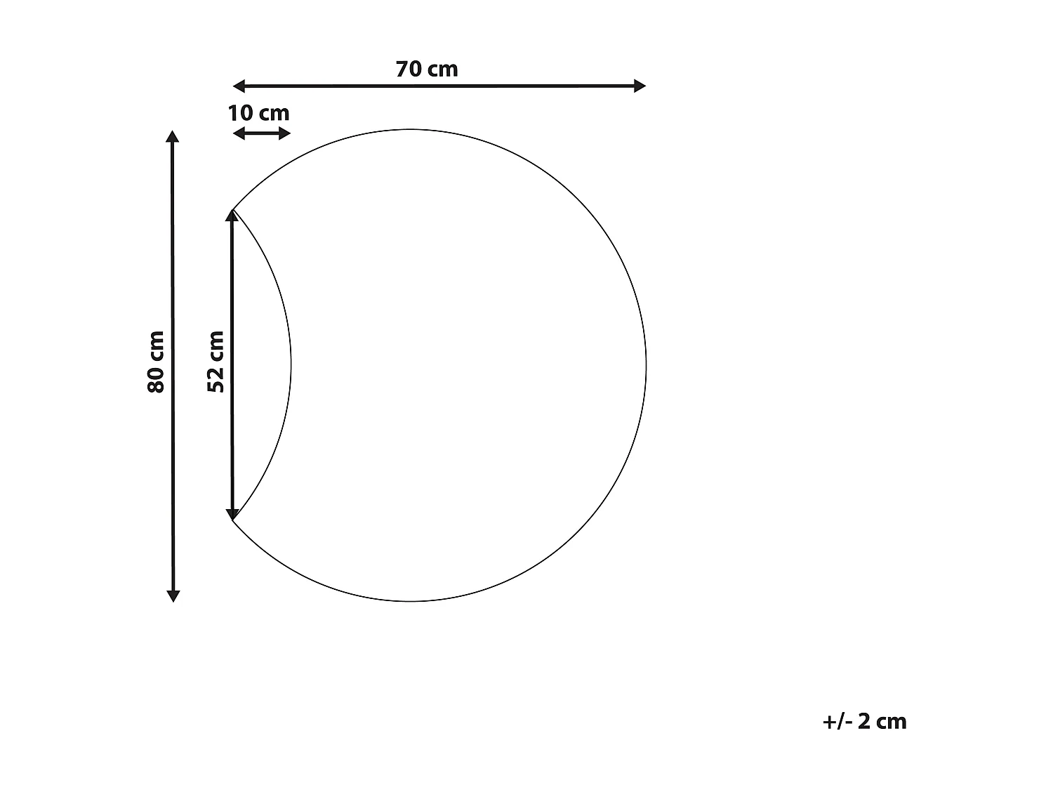 Espelho CAMBRAI 80 cm 70 cm Azul