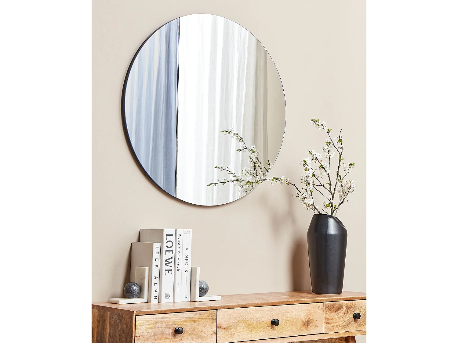 Miroir CHARRON 80 cm 80 cm Bleu