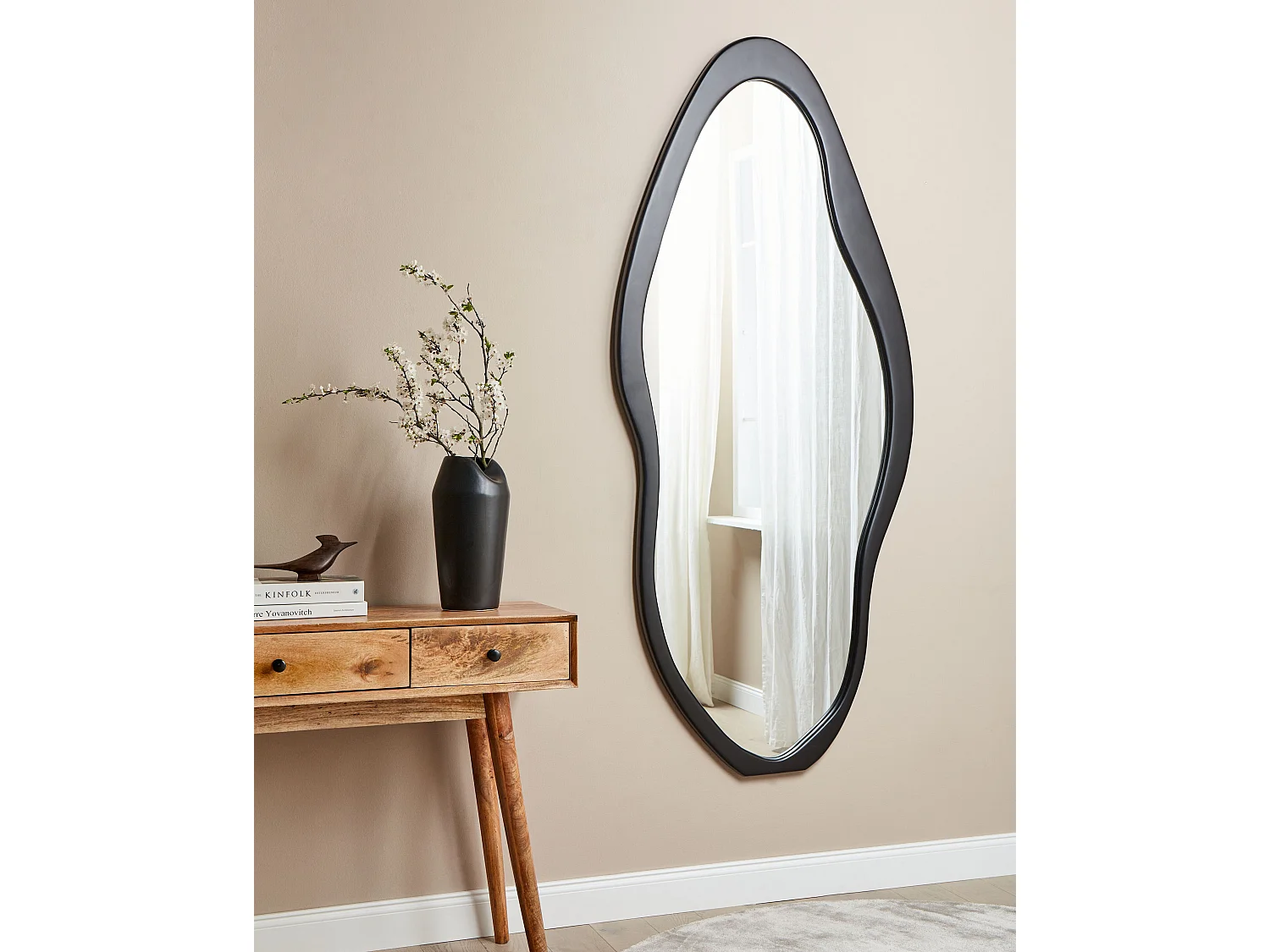 Espelho BLET 80 cm 180 cm Madeira Preto