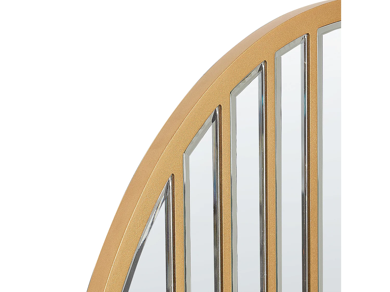 Wandspiegel gold rund ⌀ 80 cm mit schmalem Rahmen Dekospiegel modern Coust