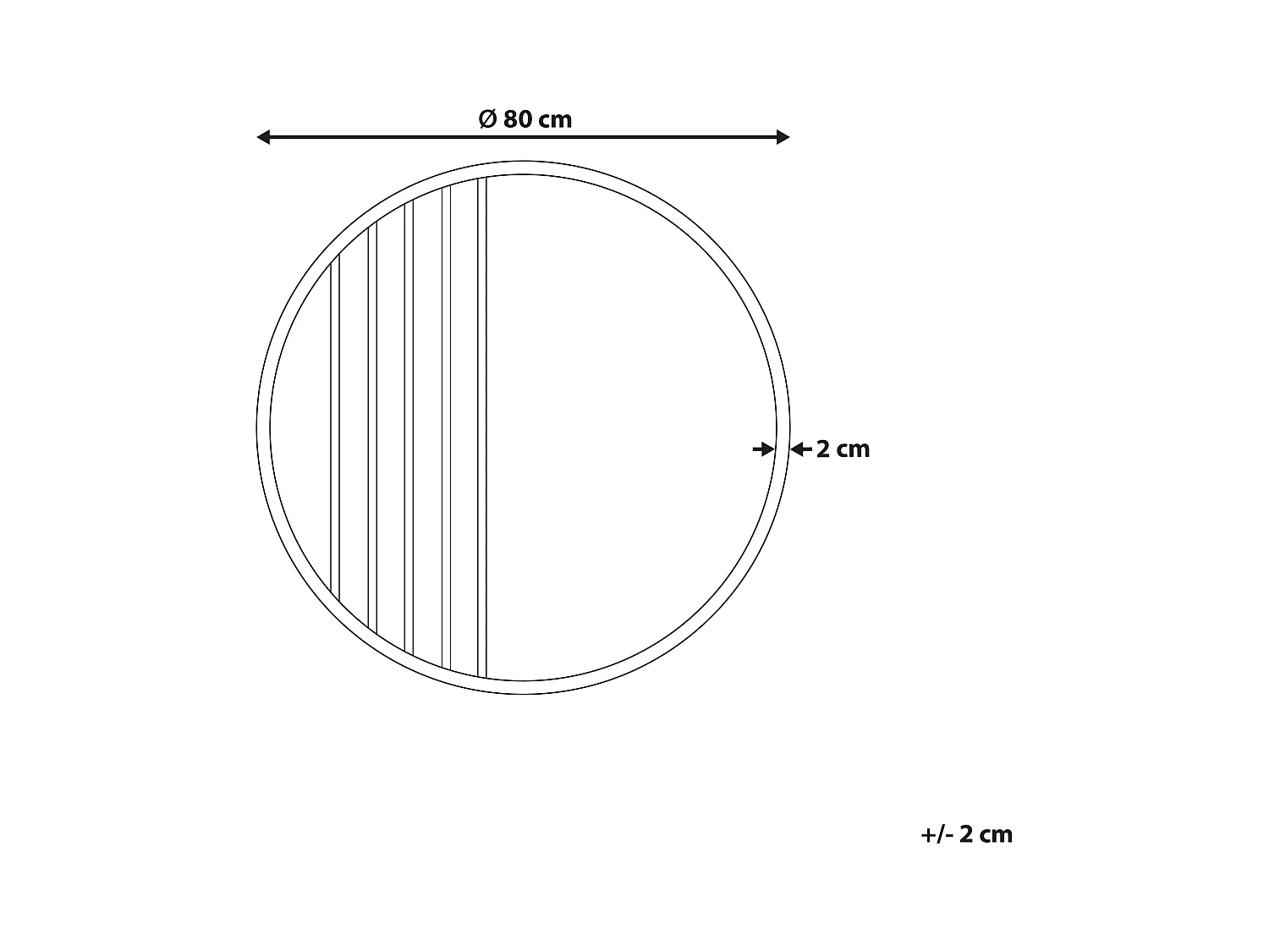 Miroir COUST 80 cm 80 cm Doré