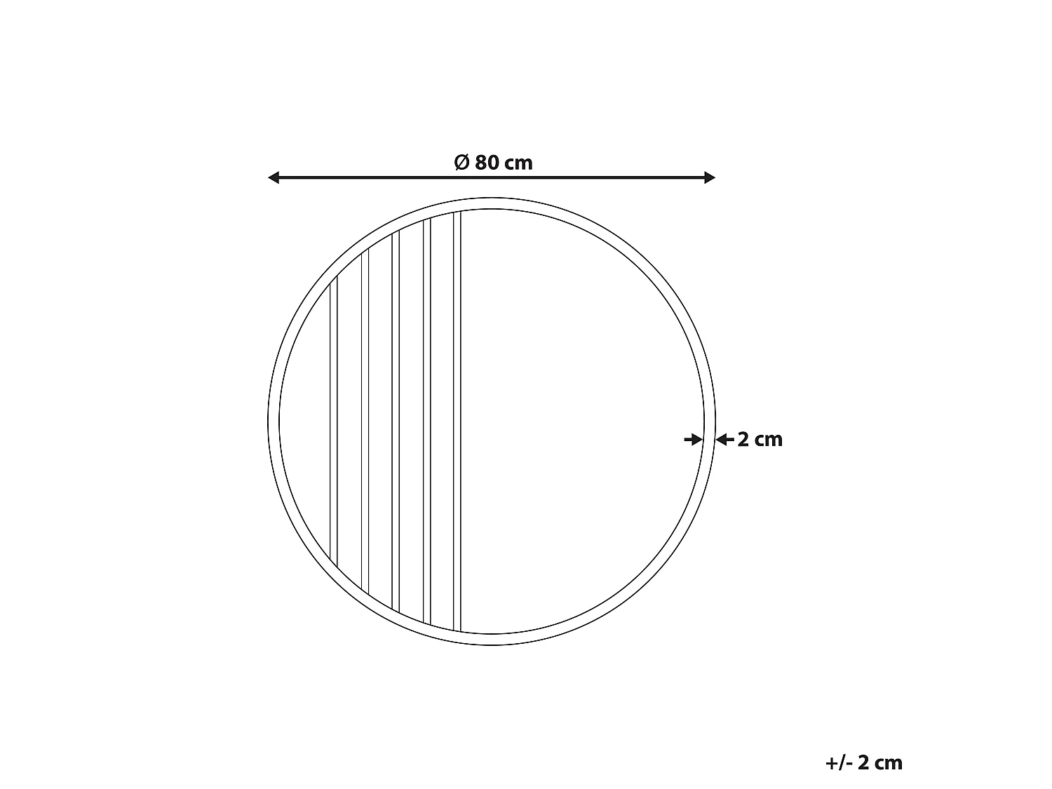 Miroir COUST 80 cm 80 cm Doré