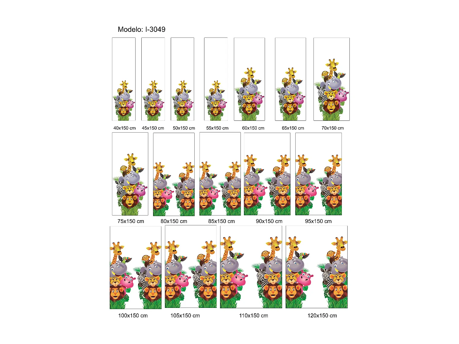 ESTORALIS | Estores Personalizados Easyfix INFANTILES | 45 x 150 cm (Ancho por Alto) Tamaño de Tela 42 x 150 cm | Modelo I-3049 Color Unico