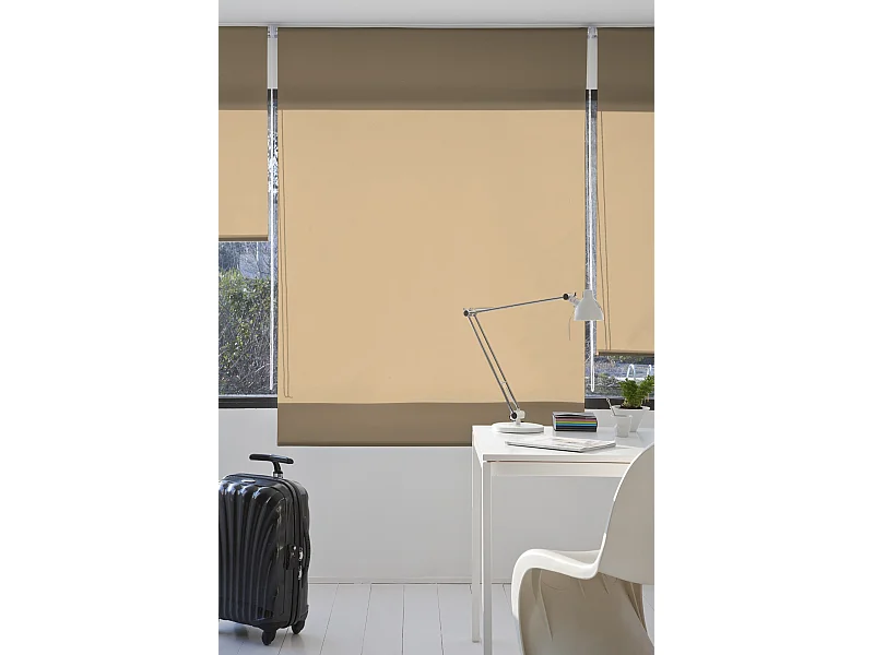 ESTORALIS | Estores Enrollables Lisos Translucidos | 170 x 235 cm (Ancho por Alto) Tamaño de Tela 167 x 230 cm | Modelo GOVE Color Turron