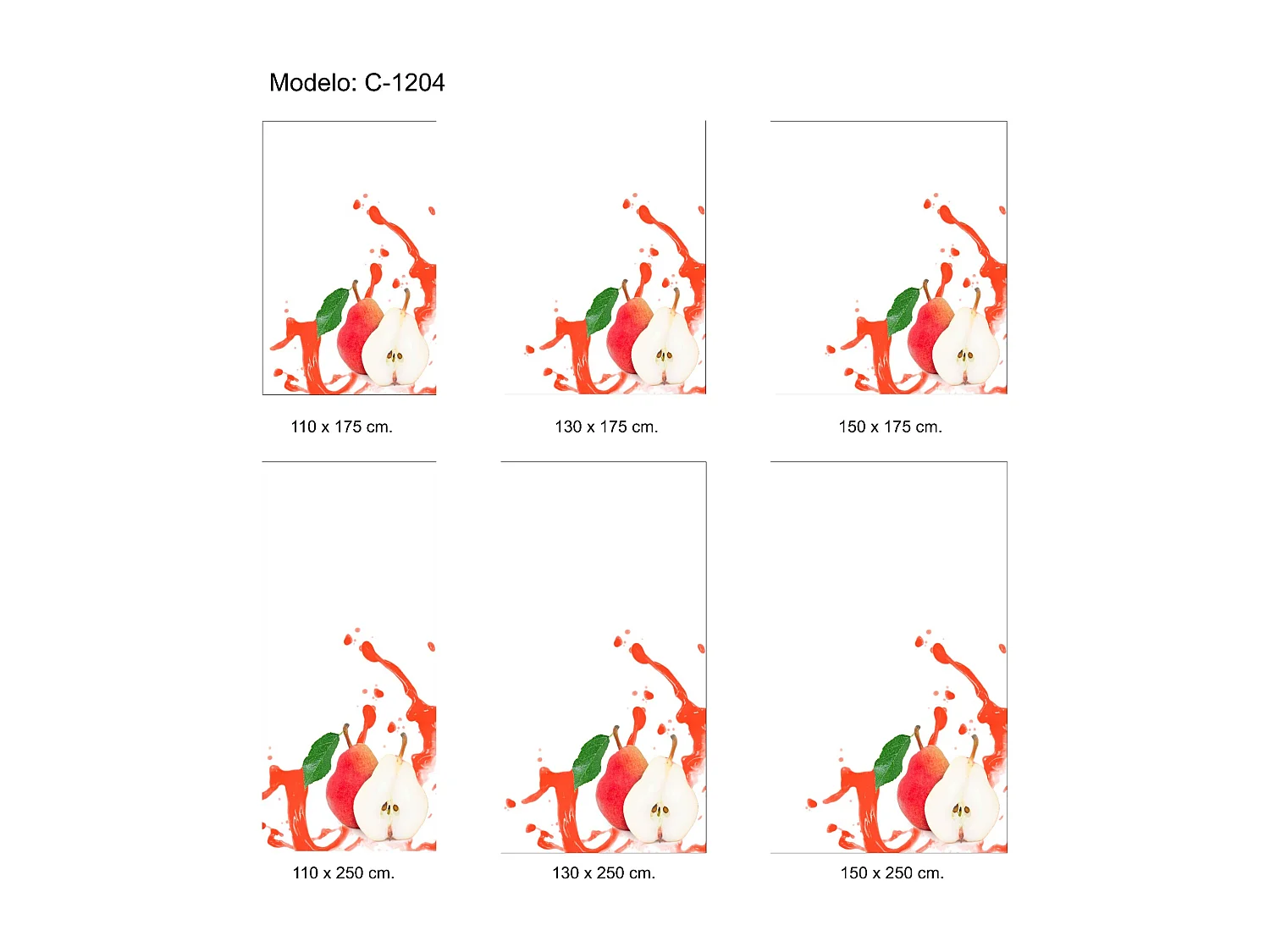 ESTORALIS | Estores Personalizados de COCINA | 130 x 180 cm (Ancho por Alto) Tamaño de Tela 127 x 175 cm | Modelo C-1204 Color Unico